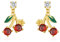 StoryEtain Kirsch Ohrringe 925 Sterling Silber Kirschblüten Ohrstecker Kirschblüten Hängend Ohrringe Kirschblüten Schmuck Geschenke für Frauen Kirsch Liebhaber Damen