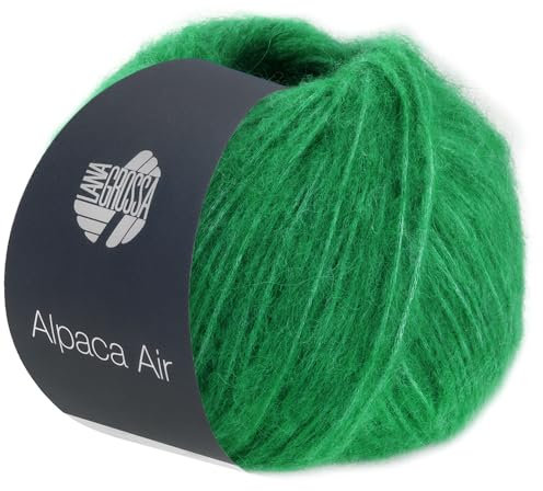 LANA GROSSA Alpaca Air | Leichtes Alpaka-Schlauchgarn | Handstrickgarn aus 62% Alpaka (Baby), 27% Polyamid & 11% Schurwolle (Merino Fein) | 50g Wolle zum Stricken & Häkeln | 140m Garn 2