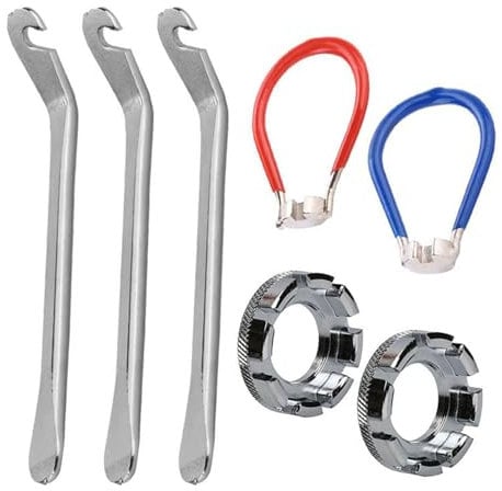 TYGFRT 7-Piece Bicycle Tool Kit, Spoke Wrench Set, Bicycle Flywheel Removal Tool, Bicycle Wheel Spoke Repair Kit