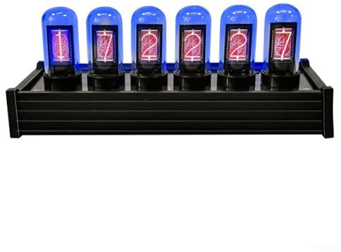 HOHOVYVY 1 Stück Röhrenuhr,Kleines Digitales Nixie-Röhren-Uhren-Set Mit Stimmungsvoller Beleuchtung Für Die Dekoration Im Vintage-Stil