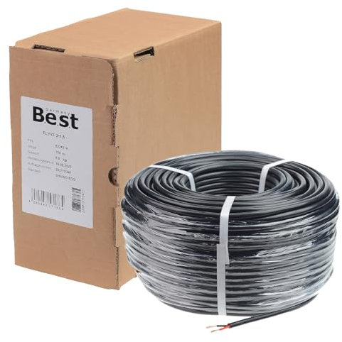 Autokabel KFZ Kabel 2x2,5 mm² 50m flach I Flachkabel Fahrzeugleitung vielseite Anwendung 2-Polig