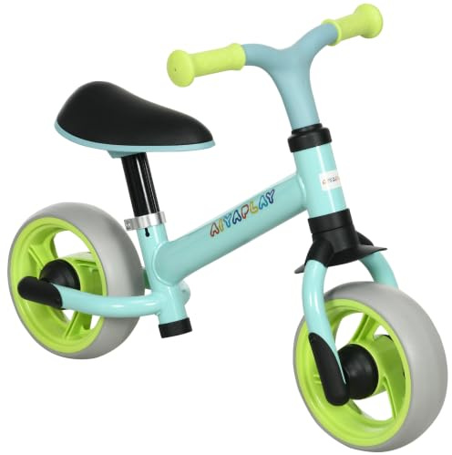 AIYAPLAY Bicicleta sin Pedales para Niños de 18-48 Meses Verde y Turquesa