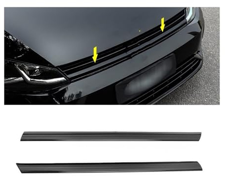 Frontgrill Glänzend Schwarzer Kühlergrillstreifen Für VW Für Golf 7 R-Leitung 7.5 MK7 Stoßstange Grillverkleidung Dekoratives Kühlergrillzubehör Front Kühlergrille(7.5 Grille)