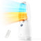 Ultty Bladeless Fan Heater and Cooler Combo, 2000 W Heater Fan and 28 W Cold Fan, 80° Oscillating, All the Season Use, Remote Touch Control, Timer, Space Heater for Office Bedroom,Silver+White