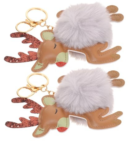 LIFKOME Weihnachten Elch Schlüsselanhänger Plüsch Schlüsselanhänger Stilvolle Tasche Charme Freunde