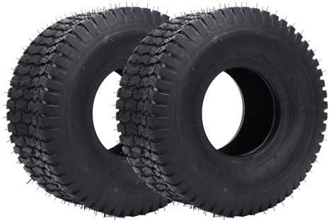 Pneu de Tracteur de Jardin Robuste sans Chambre à Air 15x6.00-6 pour Tondeuses Autoportées