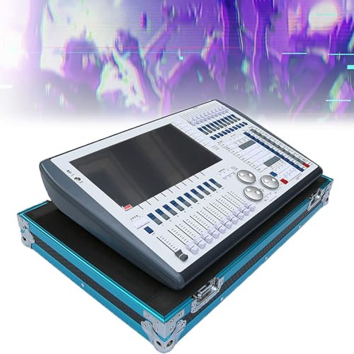COYEUX Controller luci Professionali per DJ da palco, Controller DMX, Controller Touch Screen CPU I5 da 120 GB, con 12 Porte di Uscita DMX 6144 canali, multilingue Integrato, Custodia da Volo