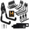 TECHSHARE Garage Hooks, 14 Pack Hook for Hanging Heavy Duty, 4 Sizes Shed Hooks for Garden Tools, Strimmer, Garage Storage(Black)