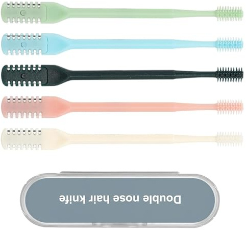 5 Stück Nasenhaarschneider,Nasenhaartrimmer,Nasenhaarentferner, Doppelseitiges Nasenhaarmesser,2-In-1-Nasenhaartrimmer,Tragbarer Nasenhaartrimmer, 360° Drehbarer Nasenrasierer,Für Männer Und Frauen