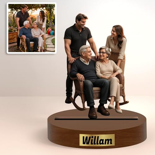 WERWAES Personalisierter Tischfiguren aus Acryl – Cartoon-Stil Tischdeko mit Fotoanpassung, personalisiertes Geschenk für Büro & Zuhause