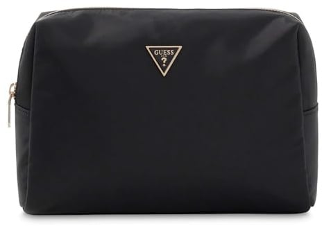 GUESS Kulturbeutel Large Top Zip Black schwarz