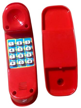 RCGOFOLLOW Spielplatztelefon für Kinder: Fördert Für Fantasie und Kreativität beim Spielen im Freien – Spielzeugtelefon für Kinder, Rot, 21.5 x 6 x 8 cm