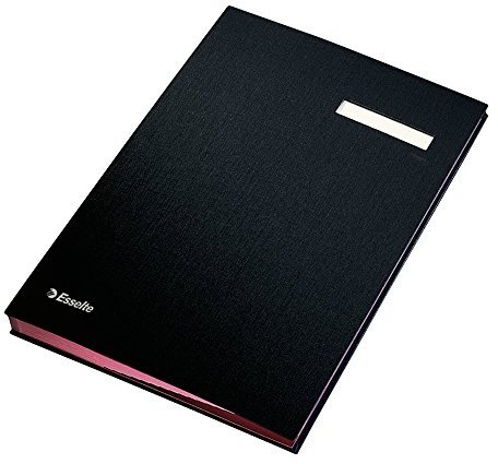 Esselte A4 Signature Book with 20 Card Dividers - Black
