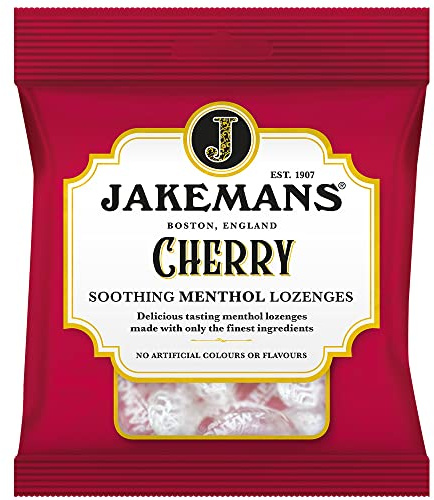 Jakemans Cherry Menthol Soothing Menthol Sweets, 100g