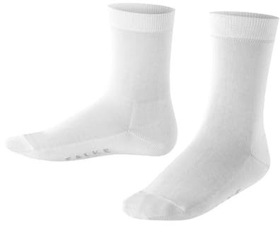 FALKE Unisex Kinder Socken Cotton Finesse K So Baumwolle einfarbig 1 Paar, Weiß White 2000, 39-42