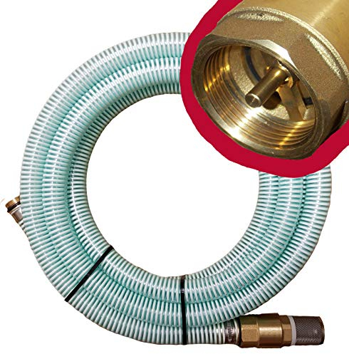 Brunnenandi Saugschlauch 1 mit Qualitäts-Ventil _-=-_ HIER in 4m + versch. Längen _-=-_ für Elektropumpen Hauswasserwerk, Hauswasserautomat fördern aus Brunnen oder Regentonne geeignet ! Saugschläuche + Rückschlagventil