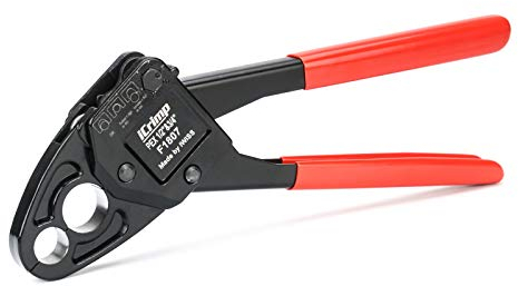 iwiss Combo Winkel Kupfer Ring Crimpzange für 1/5,1 cm & 3/10,2 cm PEX Rohr Anschluss passt Sharkbite, Watt, Apollo und alle uns F1807 Standards