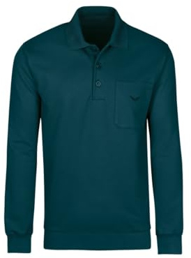 TRIGEMA Herren Langarm Polo aus Sweat-Qualität