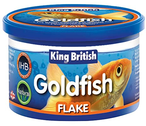 King British | Goldfish Flake With Immuno Health Booster | Complete Food for Coldwater Fish | Helps Prevent Infection and Disease | Includes Essential Vitamins | 12g