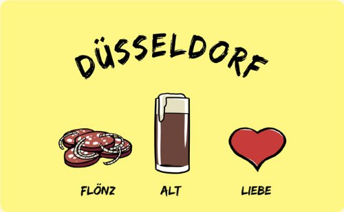 Frühstücksbrettchen Düsseldorf: Flönz-Alt-Liebe