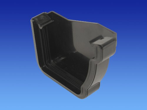 OSMA Black 111mm Gutter External Stopend Right Hand for Stormline Ogee Gutter System 8T851B