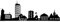 Wandtattoo No.ML4 Jena Skyline II Stadt Deutschland Jena Metropole Thüringen, Farbe:Weiß;Größe:90cm x 266cm