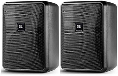JBL Professional Control 25-1 Compact Indoor/Outdoor Background/Foreground Speaker, Black, Sold as Pair