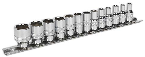 Sealey Ak2746 Socket Set 13Pc 1/4In Sq Drive Lock-On? 6Pt Metric
