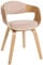 CLP Esszimmerstuhl ergonomisch Kingston,Lehnstuhl mit umlaufender Rückenlehne, Holzgestell belastbar bis 150 kg, Farbe:Natur/Creme