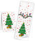 Logbuch-Verlag 50 Weihnachtsaufkleber Weihnachtsbaum Baum Weihnachten weiß grün - längliche Aufkleber Banderolen 5 x 14,8 cm