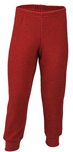 Engel Boy`s Trousers 100% Virgin Wool (Organic) Terry (140 (9-10 Years), Red)