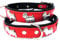 *Westie* Hunde Halsband, Leder, Halsumfang 30-36cm, ROT, NEU (357)