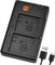 DSTE Fast Charging USB Dual Batterie Chargeur Compatible pour Panasonic DMW-BLE9,DMW-BLG10,DMW-BLH7,DMW-BLH7E,DMW-BLH7GK,DMC-GM1, DMW-BTC9,Panasonic Lumix DMC-GX7,DMC-LX100,DMC-GM1,DMC-GM1D,DMC-GM1K