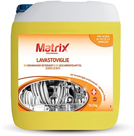 Matrix Lavastoviglie - Detergente Liquido Concentrato per Lavaggio Automatico delle Stoviglie - Formato da 16,5 kg