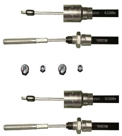KNOTT Bremsseil 33921-1.07 mit Muttern 2 STK. HL 830mm GL 1040mm