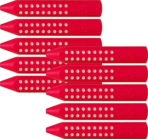 Faber-Castell - Dreieckiger Radiergummi Grip 2001 (rot | 10 Stück)
