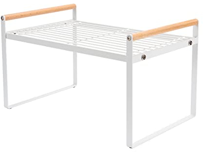 Ayakizi Küchenregal Organizer, Schrank Stand Gewürzregale, Eisen und Holzgriff, Küchenschrank Regaleinsatz Arbeitsplatte für Geschirr Tazze Piatti Bottiglie Tè