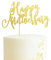 Arthsdite Happy Anniversary Cake Topper Dekorationen Hochzeit Jahrestag Kuchen Topper Supplies Party Dekoration Kuchen Dekor - Gold Glitter