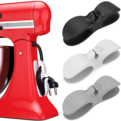 nicekool 3 Pcs Organiseur Cordon pour Appareils - Organisateur Adhésive pour Petits Appareils Cuisine Enrouleur de Cordon Support de Cordon Organiseur pour Câbles électroménagers Mixeurs Cafetière