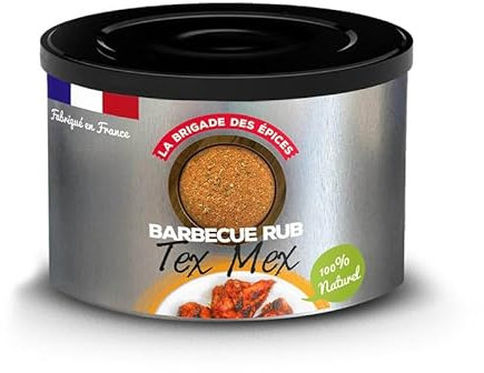 BBQ RUB TEX MEX - Assaisonnement pimenté pour viandes au barbecue - La Brigade des Épices - 100g - 100% Naturel & Fabriqué en France