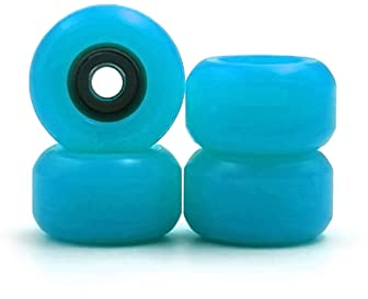 SPITBOARDS Fingerboard Bearing Wheels, CNC Polyurethane, Set of 4 Wheels, Finger Skate Wheels, Wheels (Light Blue)