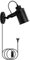 ASCELINA Wall Spotlights Industrial Wall Light with Switch Adjustable Black Metal E27 Lamp Base Bedroom Corridor Interior Home Decoration Wall Lamp