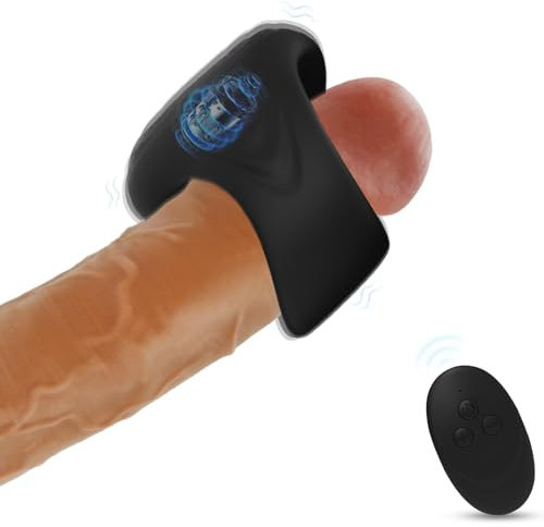 BDSMYEE Penisring Vibrator Sexspielzeug für Paare extrem sex,Eichelring Silikon Penis Vibrator mit Fernbedienung,Sex Toyset für Paar Set,Sex Toyset Herren mit 10 Vibrationsmodi (Schwarz)