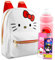 Hello Kitty Mini-Rucksack f r M dchen Bundle mit Deluxe-25,4 cm Hello Kitty Rucksack mit Fronttasche plus Wasserflasche, Aufklebern, mehr | Hello Kitty Rucksack f r Damen, Hello Kitty Rucksack