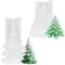 Dedjgoo 2Pcs Christmas Tree Candle Mould, Christmas Silicone Moulds for Candle Making Soap Aromatherapy Xmas Tree Epoxy Resin Candy Chocolate Fondant (3D Christmas Tree)