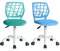 FurnitureR 2Stk Home Office Stuhl Ergonomischer justierbarer Höhendreher Rolling Computer Executive Stuhl für Home Office Arbeitszimmer, Candy Blau Türkis