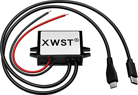 DC DC 8-90V 12V 24V 36V 48V 60V 72V 85V auf 5V Spannungswandler 3A 15W Micro USB and Type C Wandler | Adapter Anschluss für Auto Motorrad Fahrrad E-Bike | Stromrichter Ladegerät Buck Converter