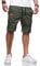 TARAINYA Kurze Hosen Herren Baumwolle Casual Shorts Herren Tunnelzug Elastische Sommer Chino mit Taschen Dunkelgrau XL