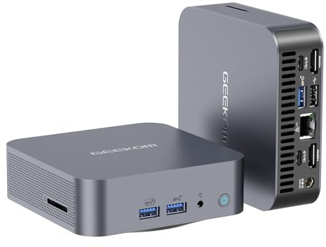 GEEKOM Mini PC GT13 Pro - 13th Gen Intel i9-13900H Mini Computers(14 C/20T Up to 5.4GHz) 32GB DDR4/2TB PCIe Gen 4 SSD Windows 11 Pro Support Wi-Fi 6E/Bluetooth 5.2/USB 4.0/2.5G LAN/8K/Quad Displays