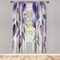 ABAKUHAUS Púrpura Juego de 4 Paños Cortinas, Hojas cayendo otoño, Tratamiento de Ventana para Habitación y Dormitorio, 150 cm x 225 cm, Coco Cuarzo Lila